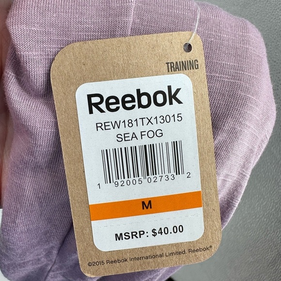 Reebok slim athletic sleeveless tank top in purple - Picture 6 of 6